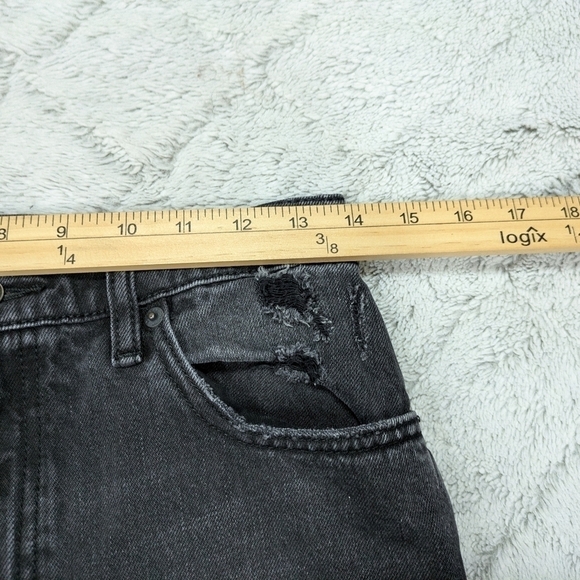Free People Jeans Women's 28 Black We The Free Crvy Straight Shooter Distressed  - Picture 3 of 10
